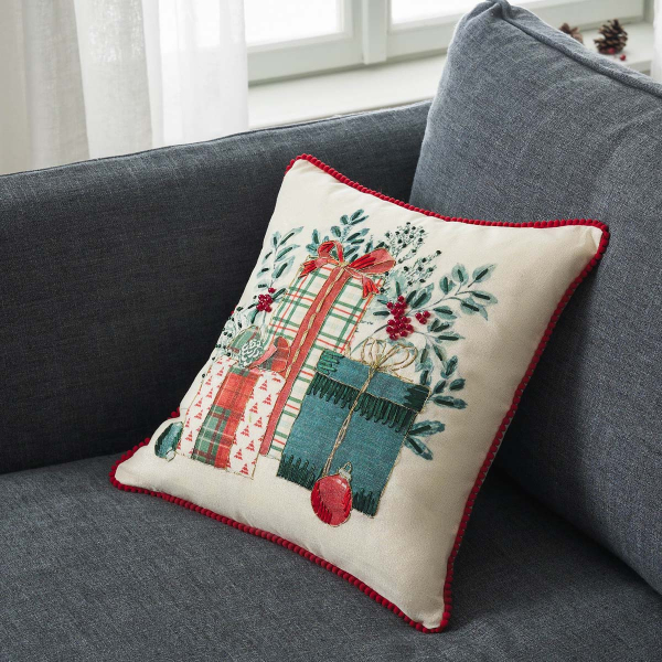 Χριστουγεννιάτικη Μαξιλαροθήκη (43x43) Gofis Home Xmas 339