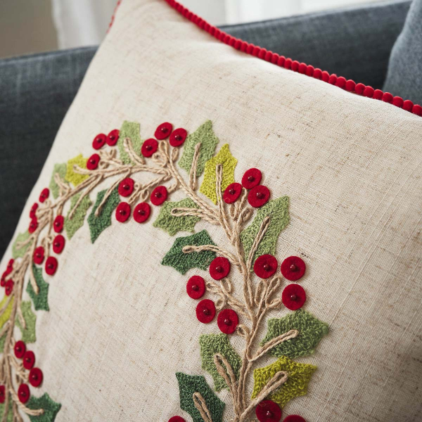 Χριστουγεννιάτικη Μαξιλαροθήκη (43x43) Gofis Home Xmas 357