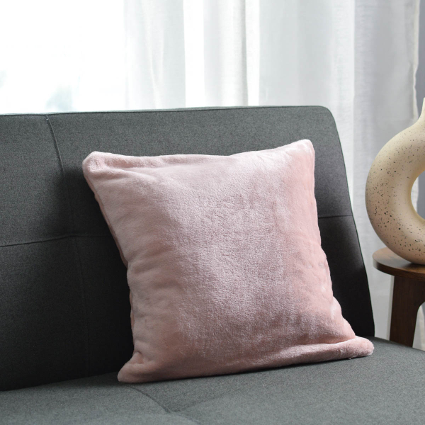 Διακοσμητική Μαξιλαροθήκη Βελουτέ (40x40) S-F Doudou Rose Poudre C05792022H