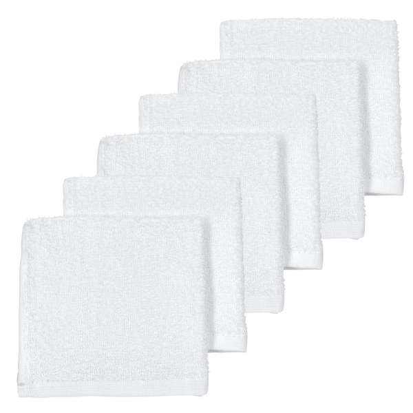 Λαβέτες Ώμου (Σετ 6τμχ) Meyco White