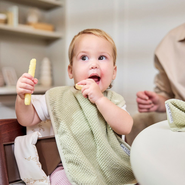 Σαλιάρες Πετσετέ (Σετ 2τμχ) Meyco Popcorn Natural/Soft Olive