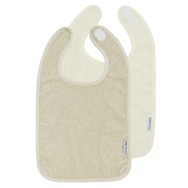 Σαλιάρες Πετσετέ (Σετ 2τμχ) Meyco Popcorn Natural/Soft Sand