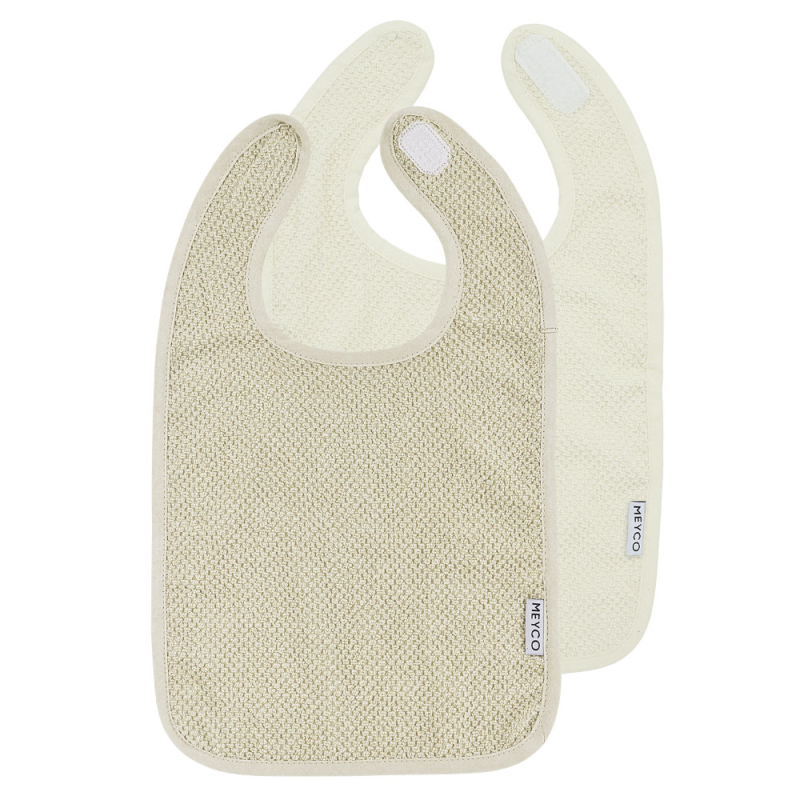 Σαλιάρες Πετσετέ (Σετ 2τμχ) Meyco Popcorn Natural/Soft Sand