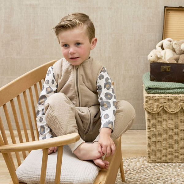 Καλοκαιρινός Υπνόσακος Με Πόδια 2 Tog (9-18 Μηνών) Meyco Muslin Sand