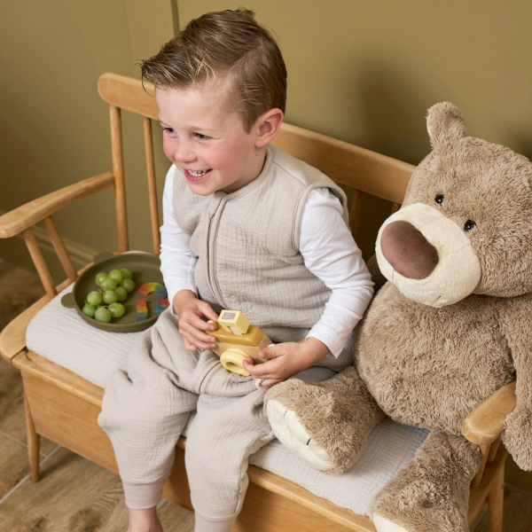 Καλοκαιρινός Υπνόσακος Με Πόδια 2 Tog (9-18 Μηνών) Meyco Muslin Greige