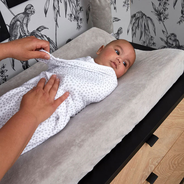 Καλοκαιρινός Υπνόσακος - Πάνα Φασκιώματος (0-3 μηνών) Meyco Swaddle Cheetah Light Grey