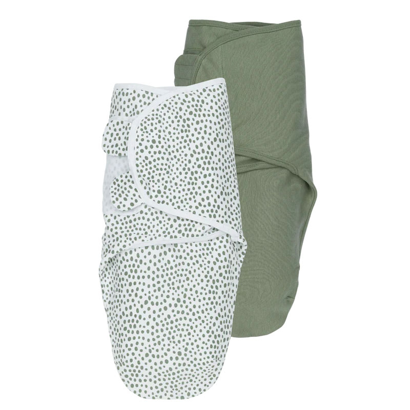 Καλοκαιρινοί Υπνόσακοι - Πάνες Φασκιώματος (0-3 μηνών) 2τμχ Meyco Swaddle Cheetah/Forest Green