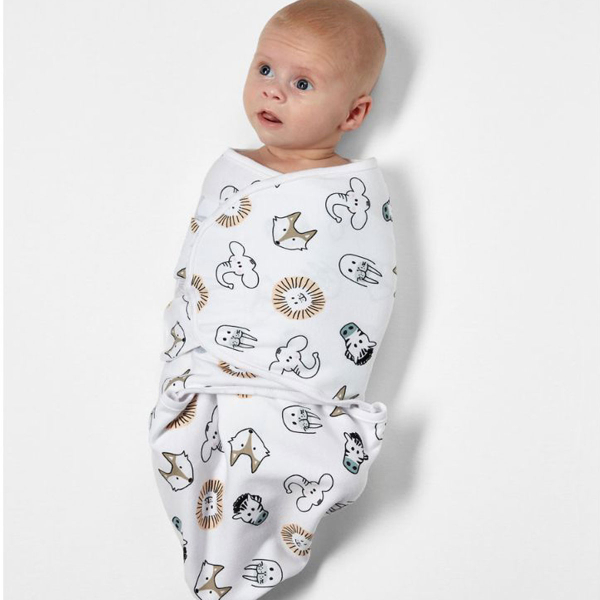 Καλοκαιρινοί Υπνόσακοι - Πάνες Φασκιώματος (0-3 μηνών) 2τμχ Meyco Swaddle Animal Multicolour