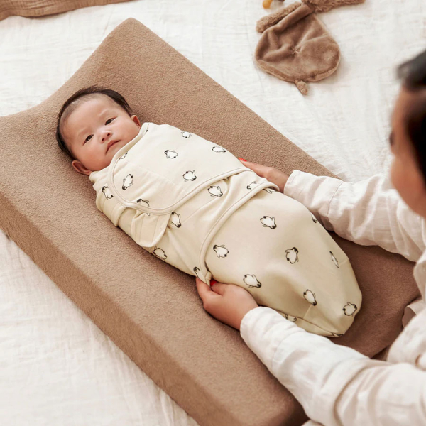 Καλοκαιρινός Υπνόσακος - Πάνα Φασκιώματος (0-3 μηνών) Meyco Swaddle Sand Penguin