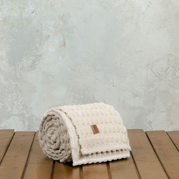 Κουβέρτα Fleece Μονή (160x220) Nima Savara L.Beige