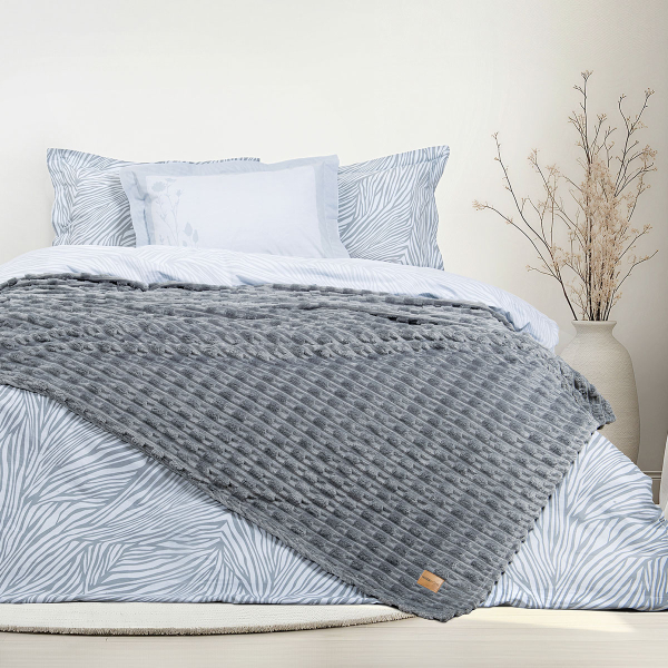 Κουβέρτα Fleece Υπέρδιπλη (220x240) Nima Savara D.Grey