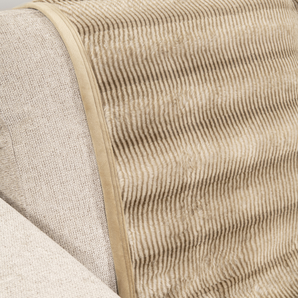 Ριχτάρι Καναπέ Τριθέσιου Γούνινο (180x300) Nima Lunetta Beige