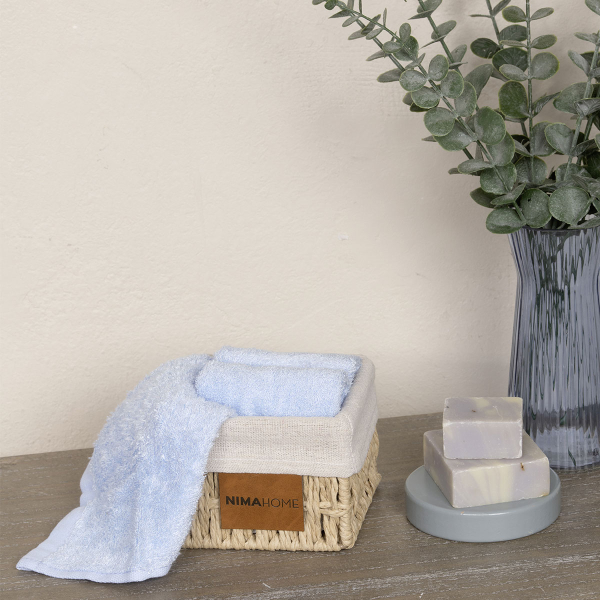 Πετσέτες Δώρου (Σετ 3τμχ) Nima Bamboo Bloom L.Blue