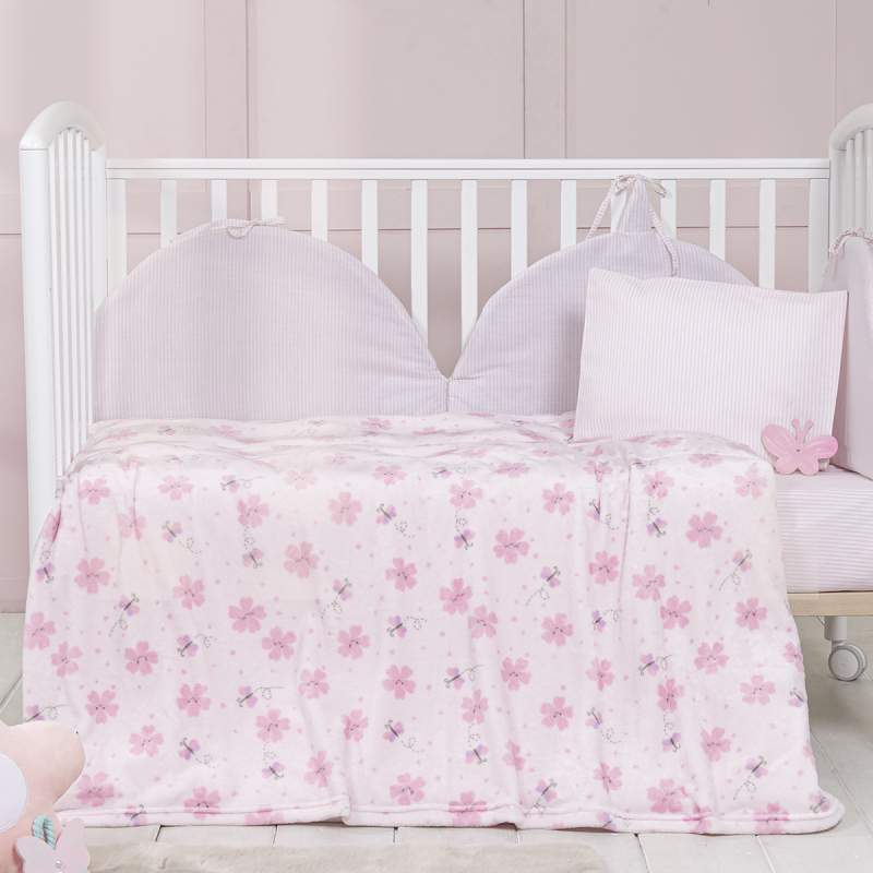 Κουβέρτα Βελουτέ Αγκαλιάς (80x110) Nima Baby Bloomie