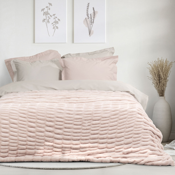 Κουβέρτα Γούνινη Υπέρδιπλη (220x240) Nima Mossy L.Pink