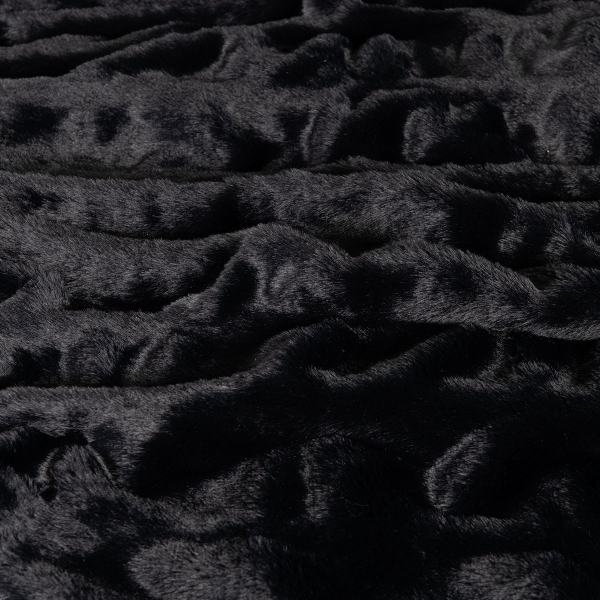 Κουβέρτα Γούνινη Υπέρδιπλη (220x240) Nima Mossy Black