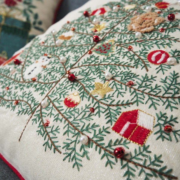 Χριστουγεννιάτικη Μαξιλαροθήκη (43x43) Gofis Home Xmas 341