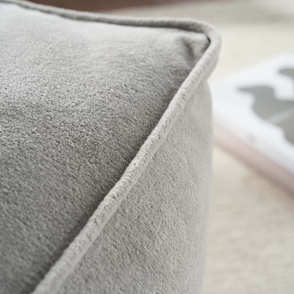 Πουφ (50x50x40) Gofis Home Nadinia Fog Grey 137/15
