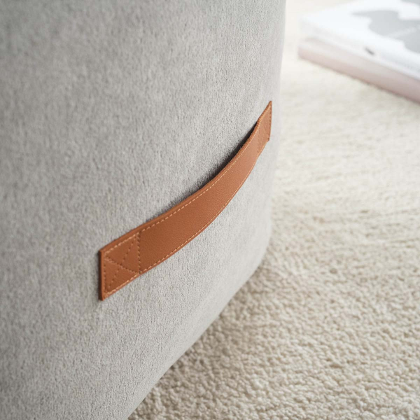 Πουφ (50x50x40) Gofis Home Nadinia Fog Grey 137/15