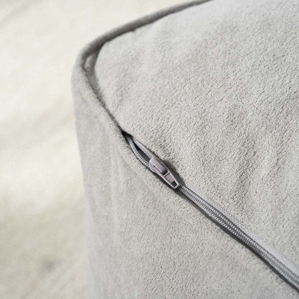 Πουφ (50x50x40) Gofis Home Nadinia Fog Grey 137/15