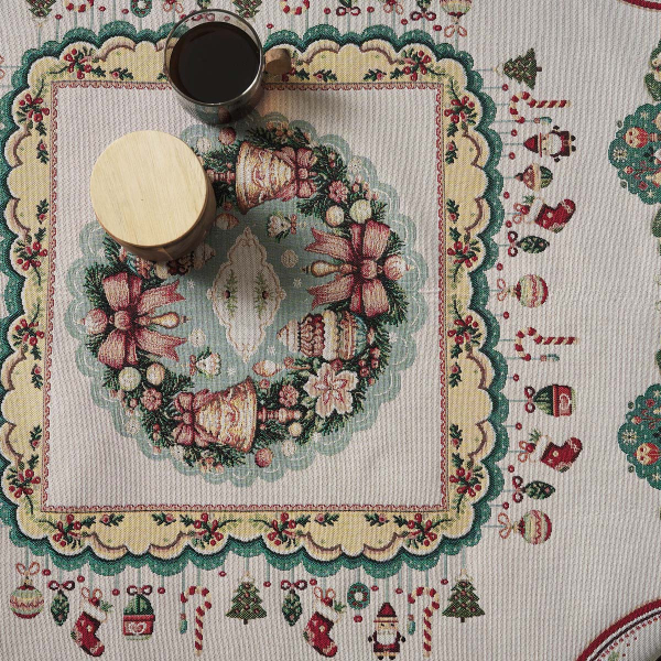 Χριστουγεννιάτικο Καρέ (90x90) Gofis Home Xmas 212