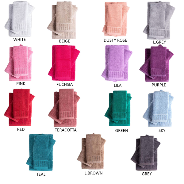 Πετσέτα Προσώπου (50x100) Silk Fashion Μελωδία 600gsm