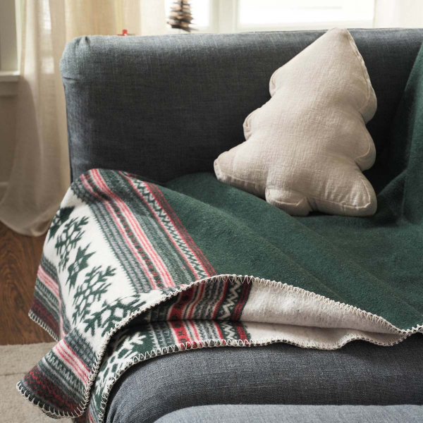 Χριστουγεννιάτικη Κουβέρτα Καναπέ (130x170) Gofis Home Waffle 461