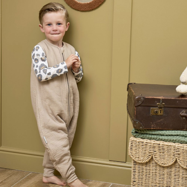 Καλοκαιρινός Υπνόσακος Με Πόδια 2 Tog (18-36 Μηνών) Meyco Muslin Sand