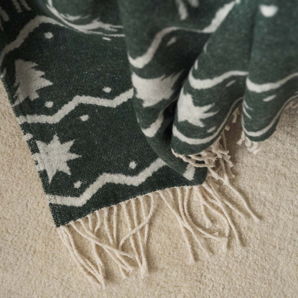 Χριστουγεννιάτικη Κουβέρτα Καναπέ (130x170) Gofis Home Waffle 471