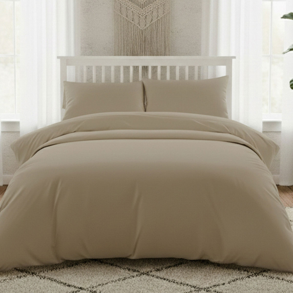 Παπλωματοθήκη Υπέρδιπλη (225x245) Melinen Lavish Satin Beige