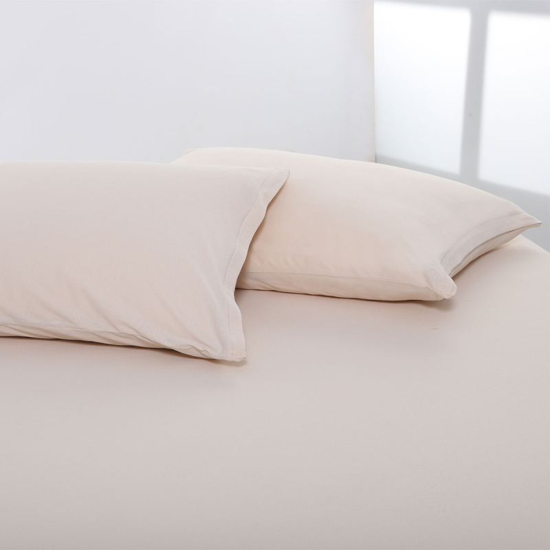 Ζεύγος Μαξιλαροθήκες (50x70) Silk Fashion Jersey L.Beige