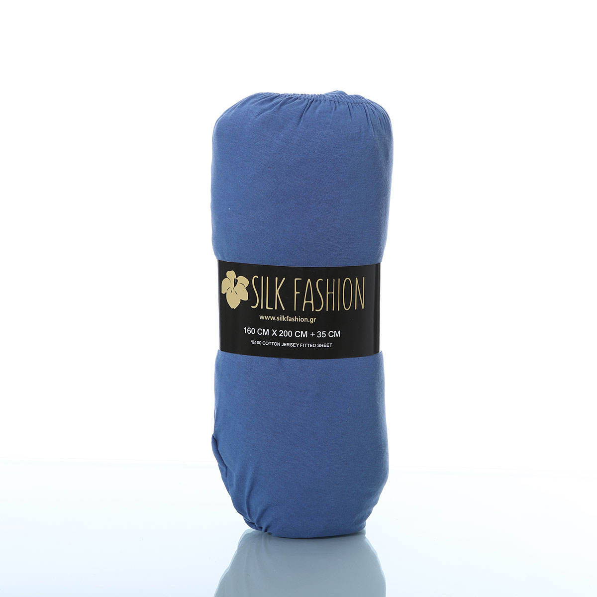 Σεντόνι Υπέρδιπλο με Λάστιχο (160X200+35) Silk Fashion Jersey Jean Home Λευκά Είδη Κρεβατοκάμαρας Σεντόνια Υπέρδιπλα Spitishop