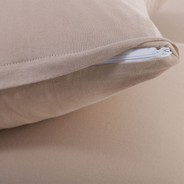 Ζεύγος Μαξιλαροθήκες (50x70) Silk Fashion Jersey D.Beige