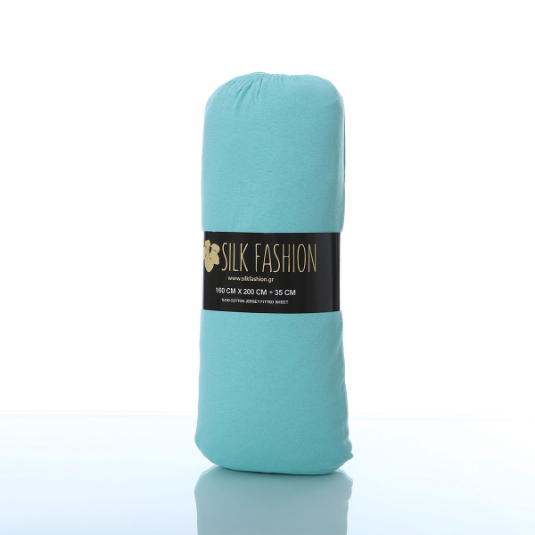 Σεντόνι Υπέρδιπλο Με Λάστιχο (160x200+35) Silk Fashion Jersey Sea Green