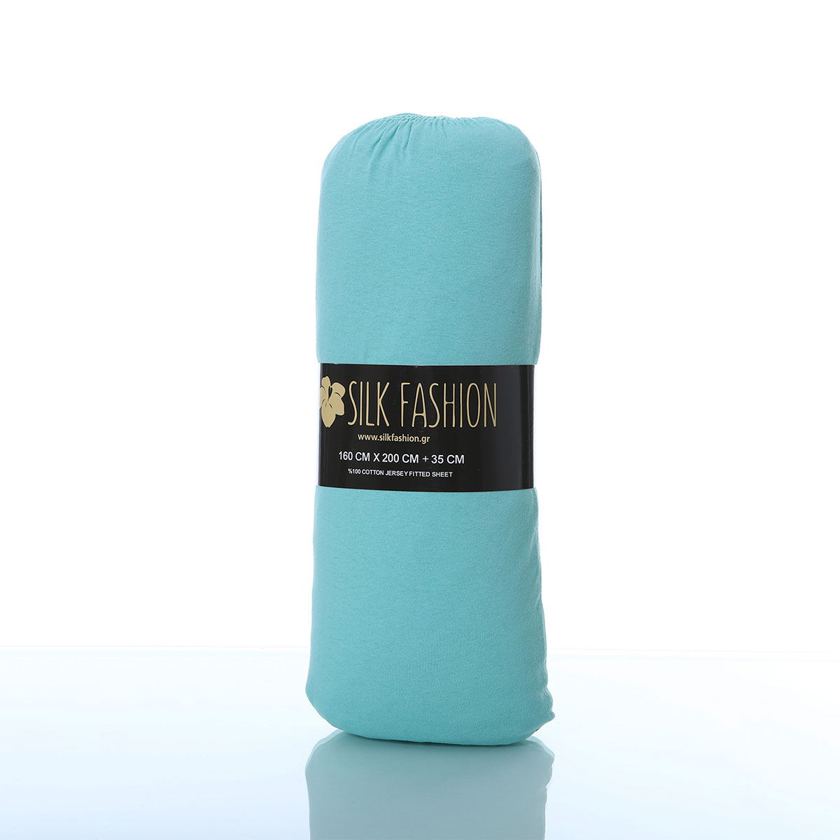 Σεντόνι King Size με Λάστιχο (180X200+35) Silk Fashion Jersey Sea Green Home Λευκά Είδη Κρεβατοκάμαρας Σεντόνια Spitishop