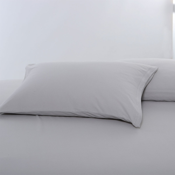 Ζεύγος Μαξιλαροθήκες (50x70) Silk Fashion Jersey L.Grey