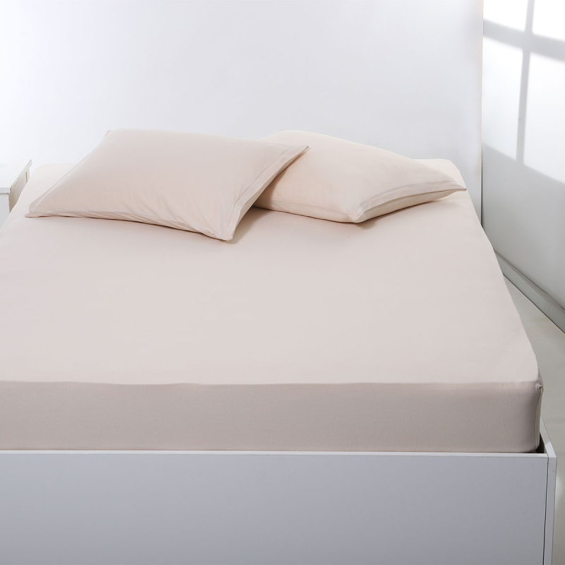 Σεντόνι Υπέρδιπλο Με Λάστιχο (160x200+35) Silk Fashion Jersey L.Beige