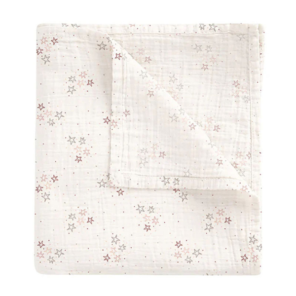 Μουσελίνα/Πάνα Αγκαλιάς (120x120) Bimbidreams Stars Pink