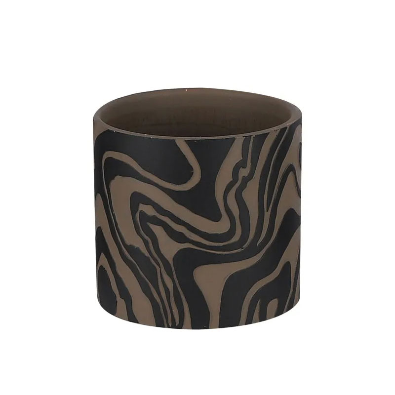 Κασπώ (Φ13.5x12.5) Marhome Μαύρο/Καφέ 06-24519