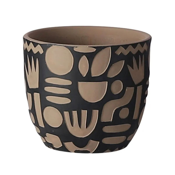 Κασπώ (Φ17x15) Marhome Τερακότα/Μαύρο 06-24526