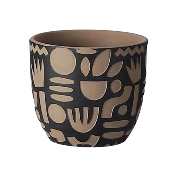 Κασπώ (Φ13.5x12.5) Marhome Τερακότα/Μαύρο 06-24527