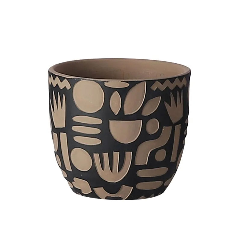 Κασπώ (Φ10.5x10) Marhome Τερακότα/Μαύρο 06-24528