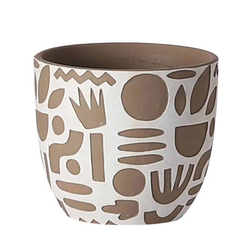 Κασπώ (Φ17x15) Marhome Τερακότα/Λευκό 06-24529