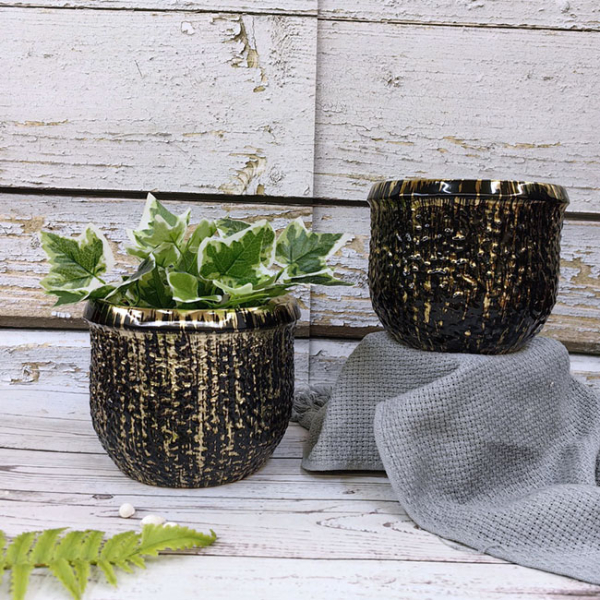 Κασπώ (Φ17x13) Marhome Μαύρο/Χρυσό 06-20019