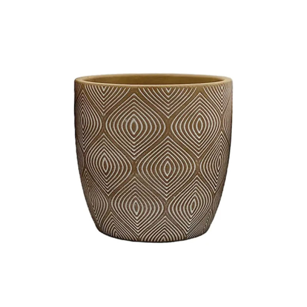 Κασπώ (Φ15x14.5) Marhome Καφέ/Λευκό 06-20058