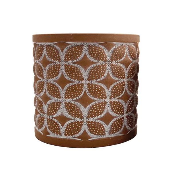 Κασπώ (Φ18x17.5) Marhome Κεραμιδί/Λευκό 06-20076