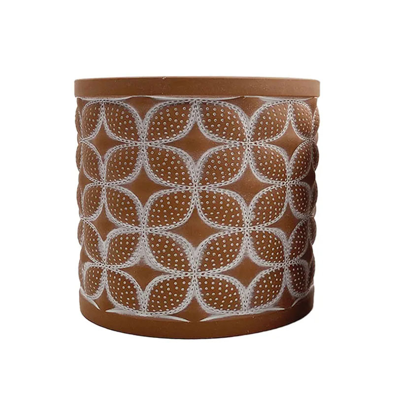 Κασπώ (Φ18x17.5) Marhome Κεραμιδί/Λευκό 06-20076