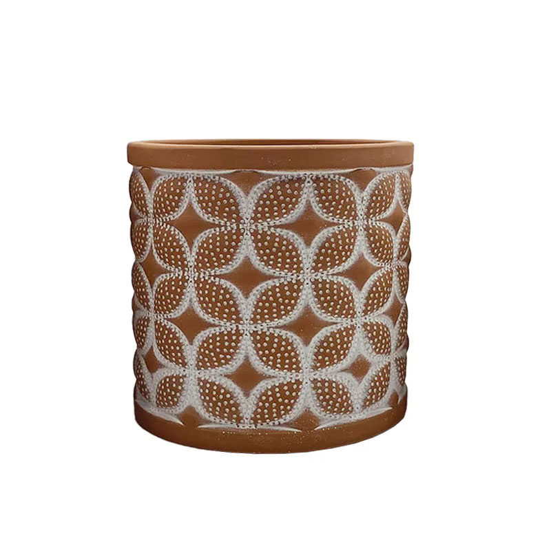 Κασπώ (Φ15x14.5) Marhome Κεραμιδί/Λευκό 06-20077