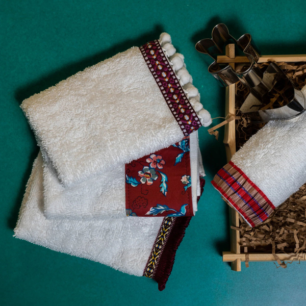 Πετσέτες Δώρου (Σετ 4τμχ) White Fabric Karpathos 600gsm