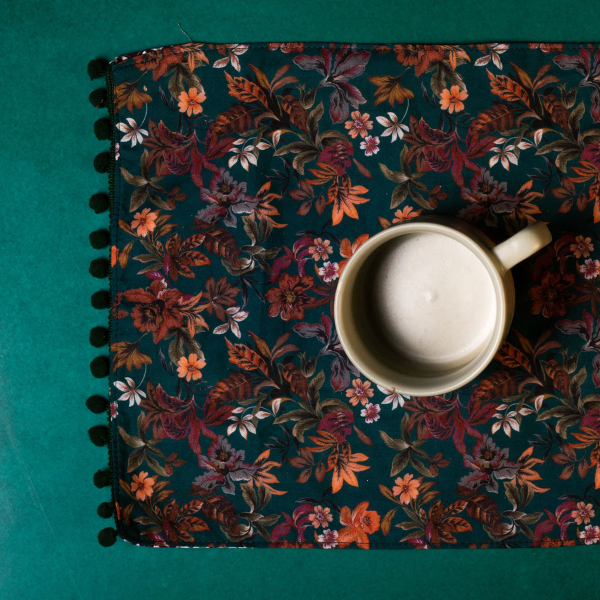 Σουπλά 2 Όψεων (Σετ 2τμχ) White Fabric Wilma Multi